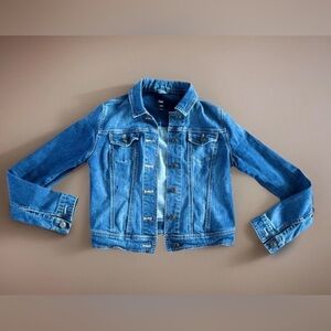 GAP Jean Jacket Classic Y2K Denim Blue Basic Spring Womens Size Small